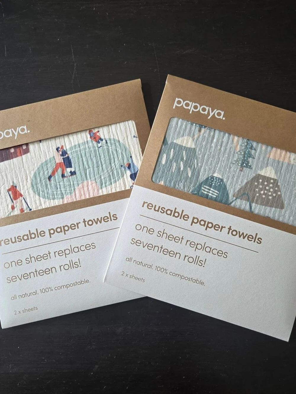 Papaya Reusable Winter Paper Towels